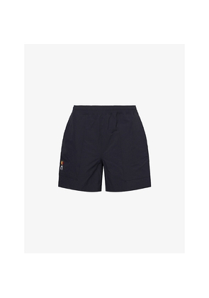 Mens On Logo-Print Slip-Pocket Stretch-Woven Shorts
