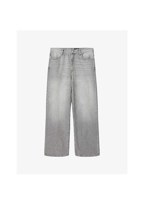 Mens Allsaints Lenny Wide-Leg Washed Denim Jeans
