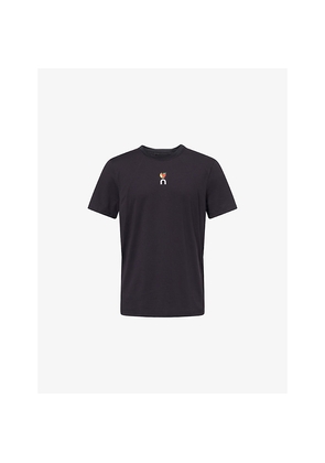 Mens Logo-Print Short-Sleeve Cotton-Blend T-Shirt
