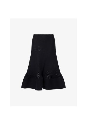 Womens Alaia Fluted Stretch-Knit Midi Skirt