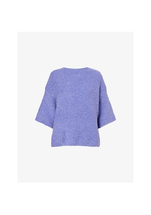 Womens American Vintage Zolly Short-Sleeve Wool-Blend Jumper