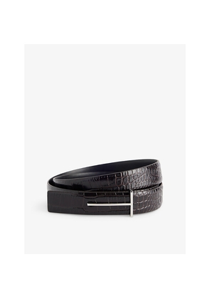 Mens Tom Ford Slim-T Reversible Leather Belt