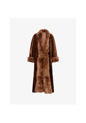 Womens Nour Hammour Sima Shearling Maxi Coat