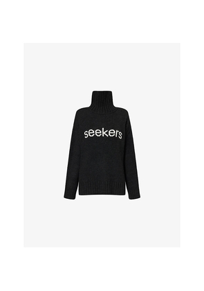 Womens Sisters & Seekers Maverick Logo-Print Knitted Jumper
