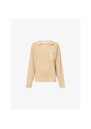 Womens Adanola Panelled Pocket Cotton Knitted Sweatshirt
