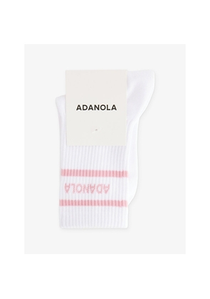Womens Adanola Sports Stripe Cotton-Blend Socks