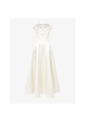 Womens Huishan Zhang Margo Embellished Satin Gown