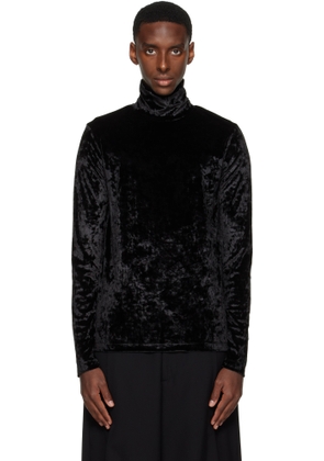 Dries Van Noten Black High Neck Top