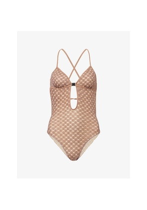 Womens Missoni Metallic V-Neck Swimsuit
