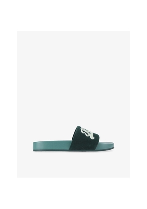 Mens Kurt Geiger London Script Suede Slides