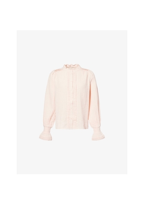 Womens Me And Em Pleat Summer Cheesecloth Cotton Blouse