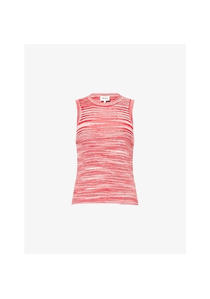 Womens Me And Em Space-Dye Slim-Fit Ribbed Cotton and Cashmere-Blend Vest Top