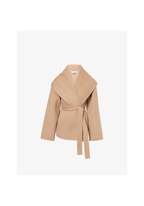 Womens Gabriela Hearst Harris Wrap Belted Cashmere Jacket