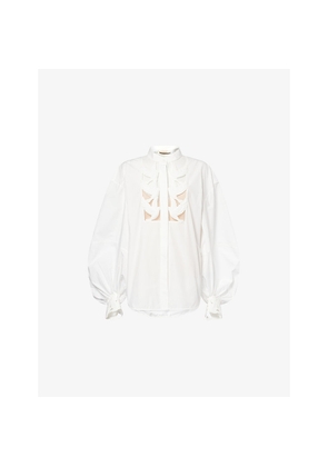 Womens Zimmermann Luna Appliqué Cotton Blouse