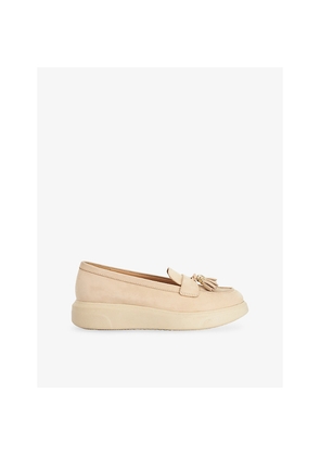 Womens Dune Glissade Suede Loafers