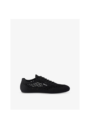 Womens Prada Collapse Crochet Laced Trainers
