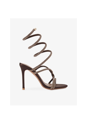 Womens KG Kurt Geiger Sloane Satin Heeled Sandals