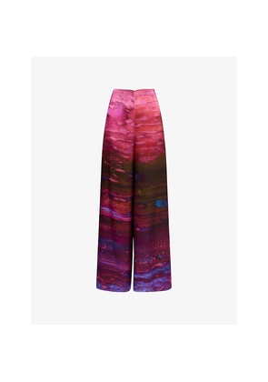 Womens Roksanda Areneau Printed Silk Trouser