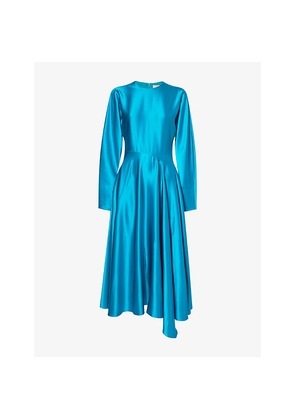 Womens Roksanda Yelin Long-Sleeve Silk Midi Dress