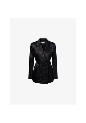 Womens Gabriela Hearst Aleah Textured-Pattern Silk Blazer