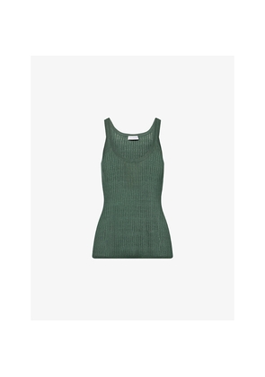 Womens Gabriela Hearst Nevin Pointelle Cashmere-Silk Knitted Tank Top