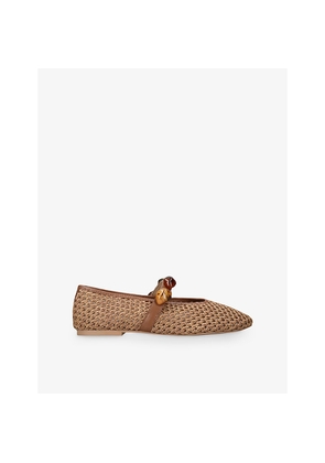 Womens Steve Madden Poppin Raffia Ballet Flats