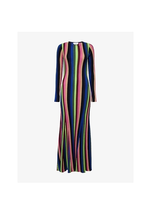 Womens Gabriela Hearst Affinity Striped Cashmere-And-Silk Maxi Dress