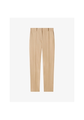Womens Joseph Coleman Slim-Fit Straight-Leg Stretch-Gabardine Trousers
