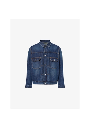 Mens Sacai Panelled Long-Sleeve Denim Jacket