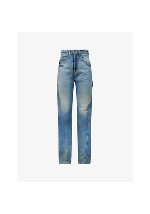 Womens Maison Margiela Patch-Pocket Straight-Leg Denim Jeans