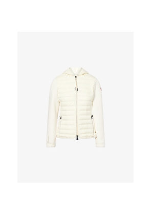 Womens Moncler Grenoble Padded Zip-Up Nylon Hoody
