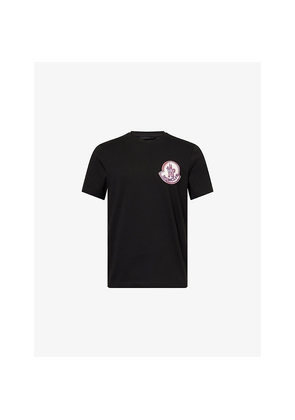 Mens Moncler Crewneck Logo-Print Cotton T-Shirt