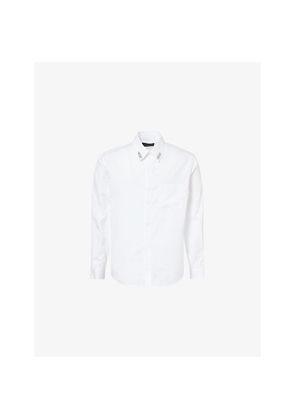 Mens Simone Rocha Crystal-Embellished Cotton Shirt