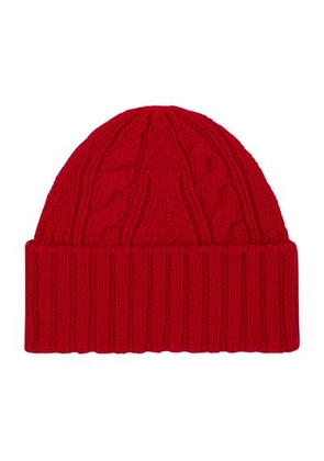Cashmere cable knit beanie