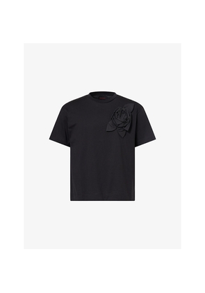Mens Simone Rocha Pressed Rosette Cotton T-Shirt