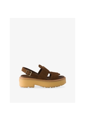 Womens Prada Suede Sandals
