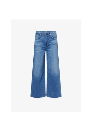 Womens Citizens Of Humanity Lyra Wide-Leg Crop Stretch-Denim Jeans