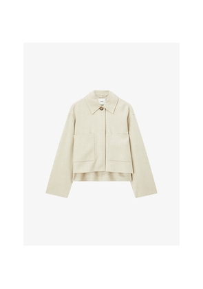 Womens Joseph Kalaa Relaxed-Fit Wool and Silk Jacket