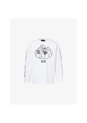 Mens Simone Rocha Dim Sum Graphic-Print Cotton T-Shirt