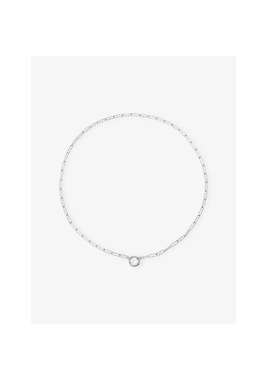 Womens Monica Vinader Alta Textured Sterling-Silver Chain Necklace