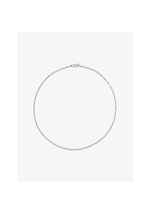 Womens Monica Vinader Textured Link Sterling-Silver Chain Necklace