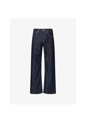 Mens Jacquemus Logo-Patch Wide-Leg Denim Jeans
