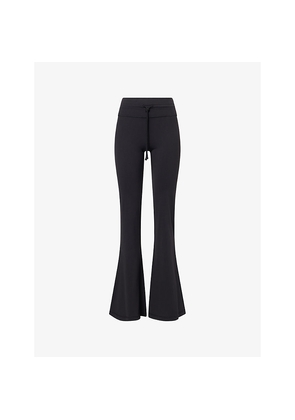 Womens Lululemon Groove Ultimate Flared Stretch-Rib Leggings