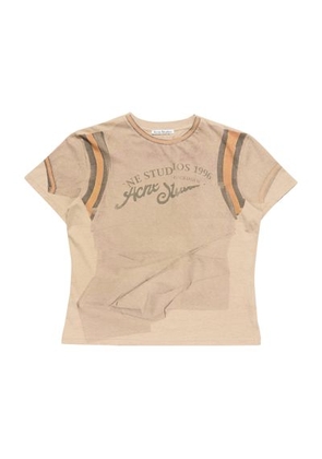 Short-sleeved T-shirt in trompe-l'ail print