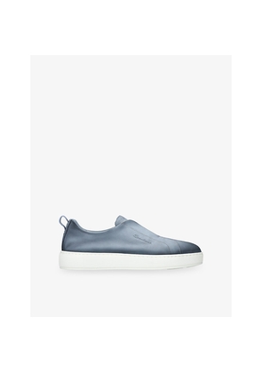 Mens Santoni Clean Icon Nubuck-Leather Trainers