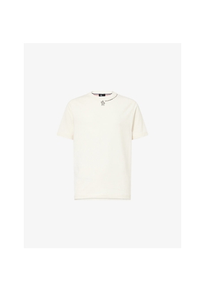 Mens Moncler Grenoble Text-Print Relaxed-Fit Cotton T-Shirt