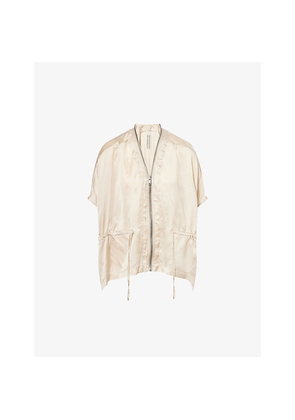 Womens Rick Owens Sail Short-Sleeve Woven Jacket