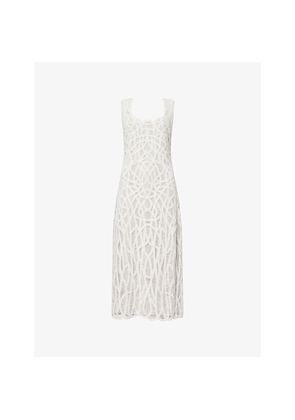 Womens Simkhai Leonora Open-Knit Cotton Midi Dress