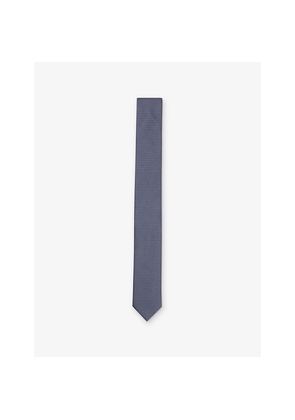 Mens Hugo Geometric-Pattern Silk Tie
