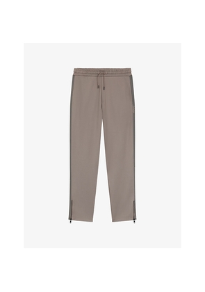 Mens Hugo Logo-Print Relaxed-Fit Woven Tracksuit Bottoms